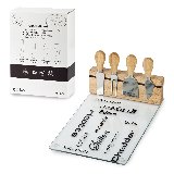 מגש מזכוכית וסט סכינים מעוצב